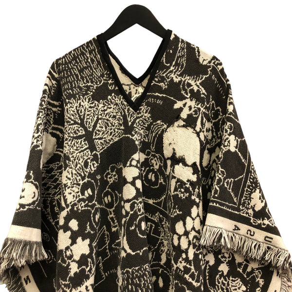 Cotton Woven Fringe Farm Poncho