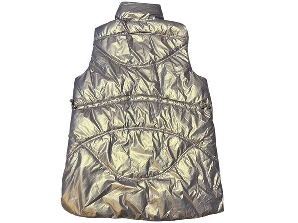 New Gold Long Puffer Vest