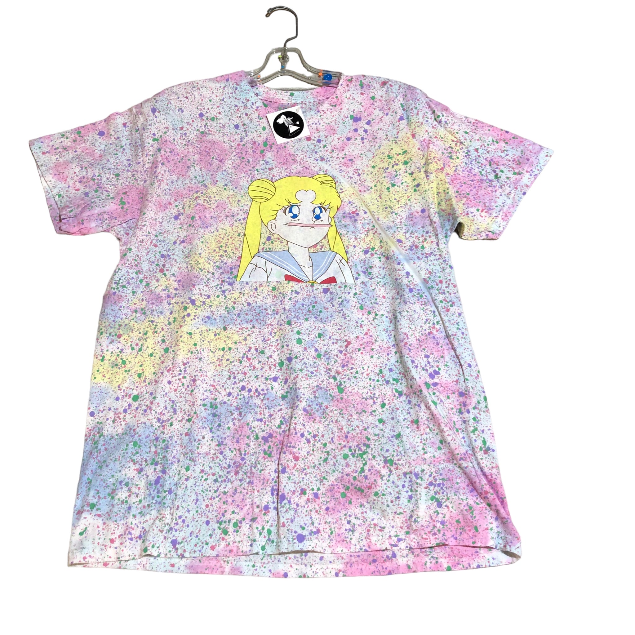 Hand Splattered Sailormoon Short Sleeve OOAK