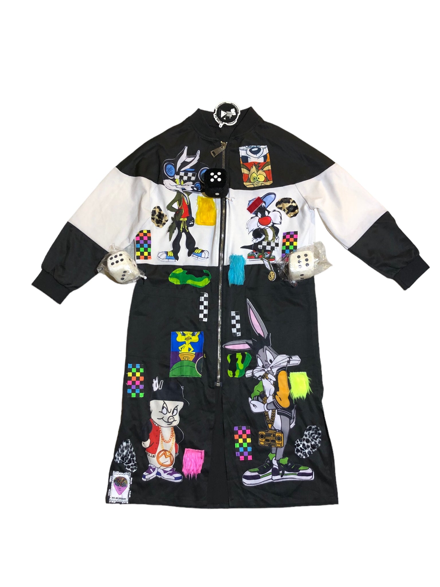 Hand Embellished OOAK Looney Tunes Jacket by Zealot