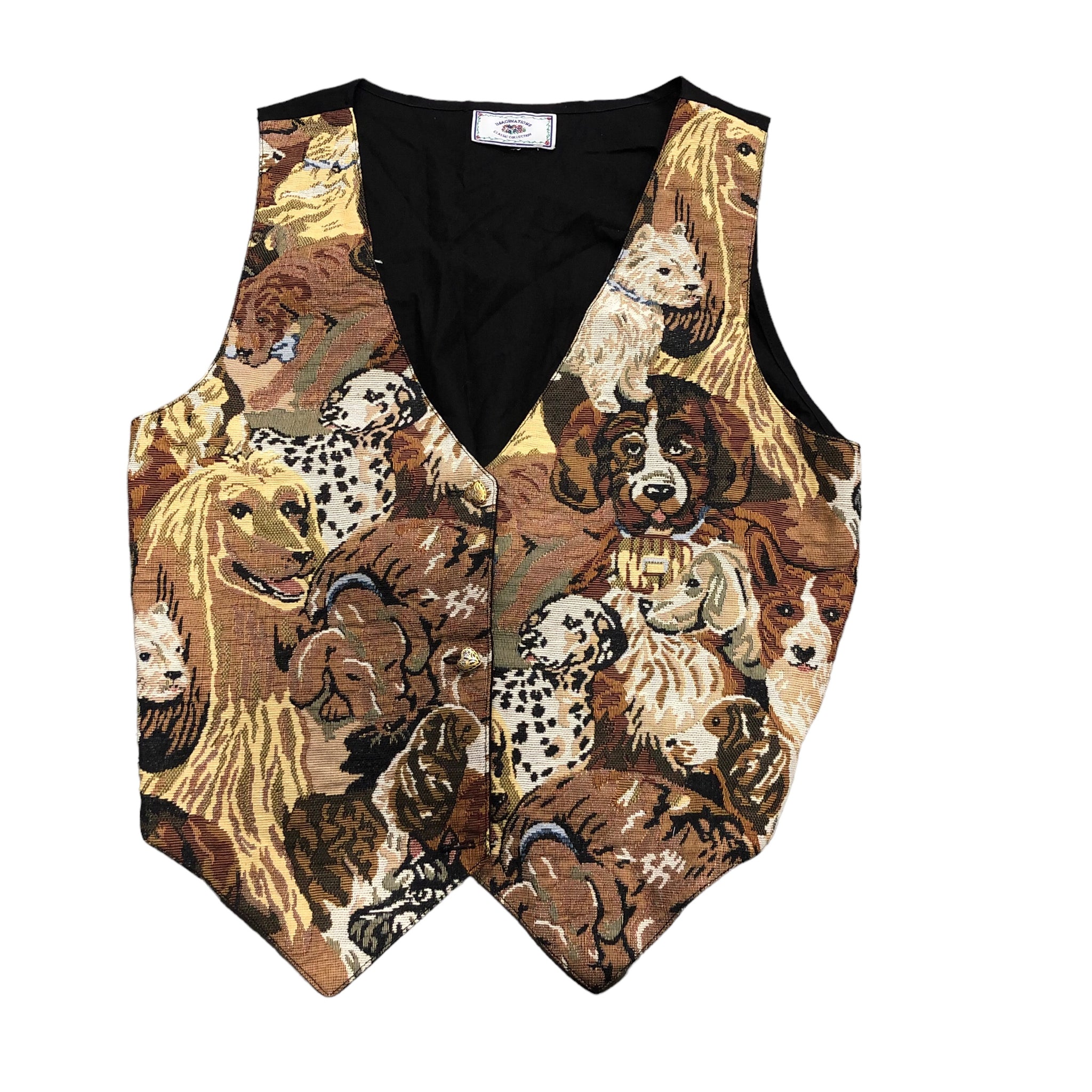 Vintage Dog Tapestry Vest