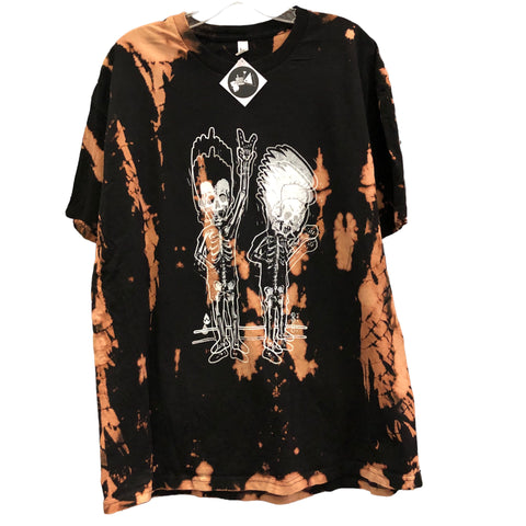 Beavis and Butthead Tee and bleach tie dye T by Bare Bones x Blim