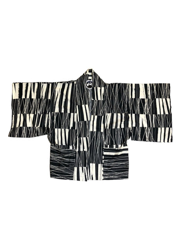 One of a Kind Handmade Black White Haori by Blim