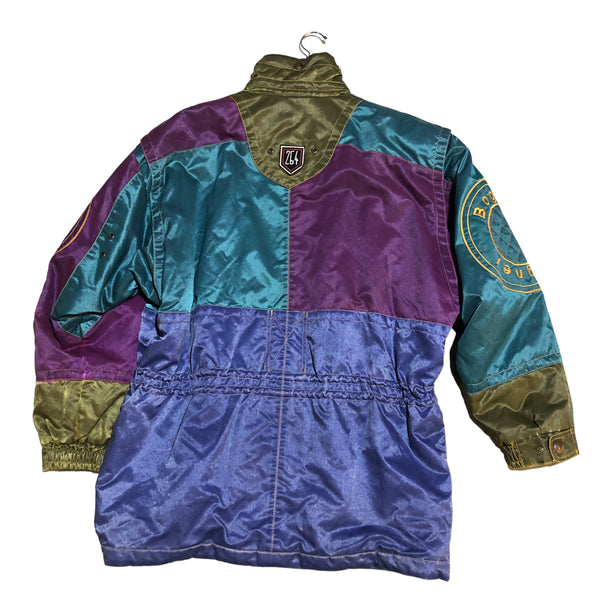 Purple Teal Green Color Block Jacket by Bogner