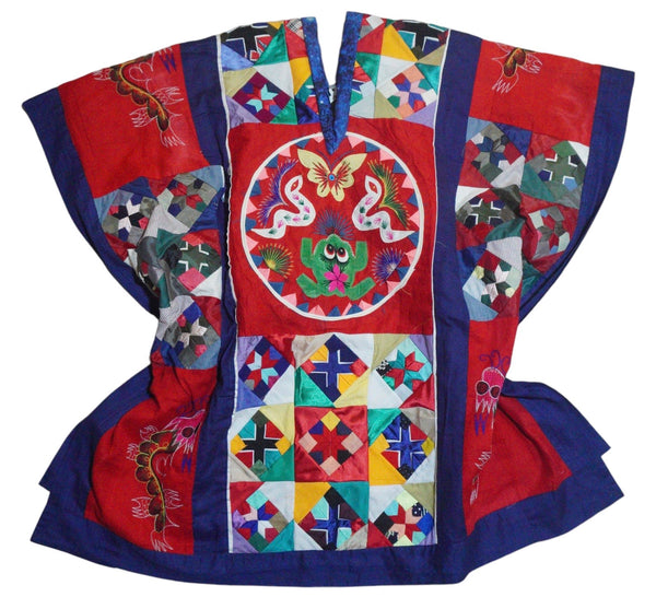 Blim Upcycled Woven Boho Poncho