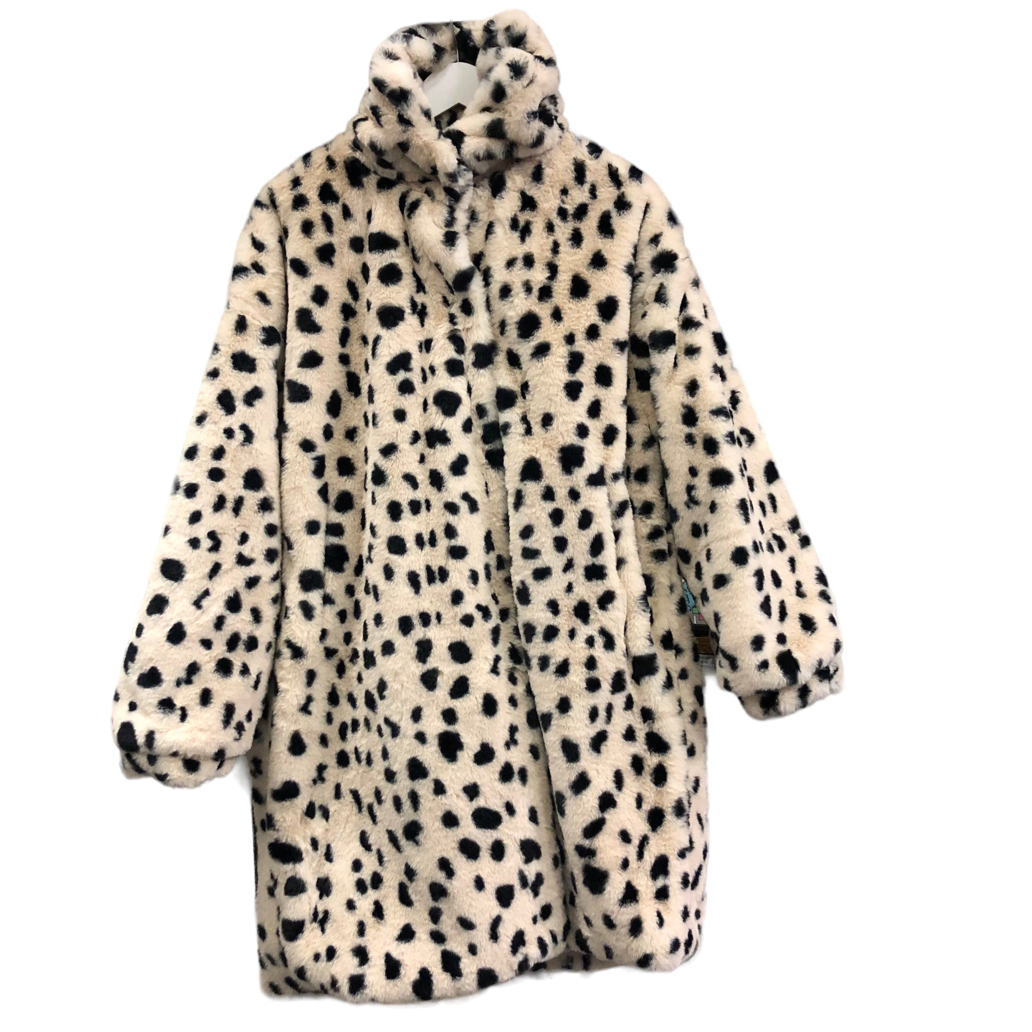 BACK IN STOCK Dalmation Faux Fur Hooded Jacket