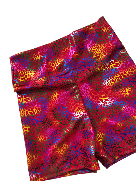 Blim Neon Printed Booty Shorts