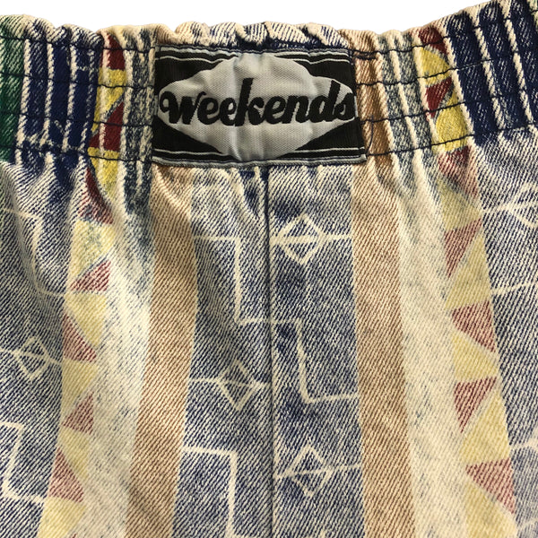 Vintage Weekends Denim Printed Pant