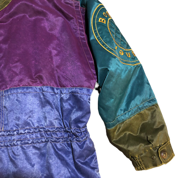 Purple Teal Green Color Block Jacket by Bogner