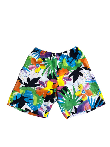 Vintage 80s Tropical Cotton Shorts