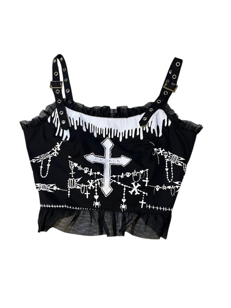 Custom Gothic crop top from Japan