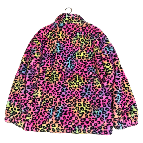 BACK IN STOCK Rainbow Leopard Fleece Jacket