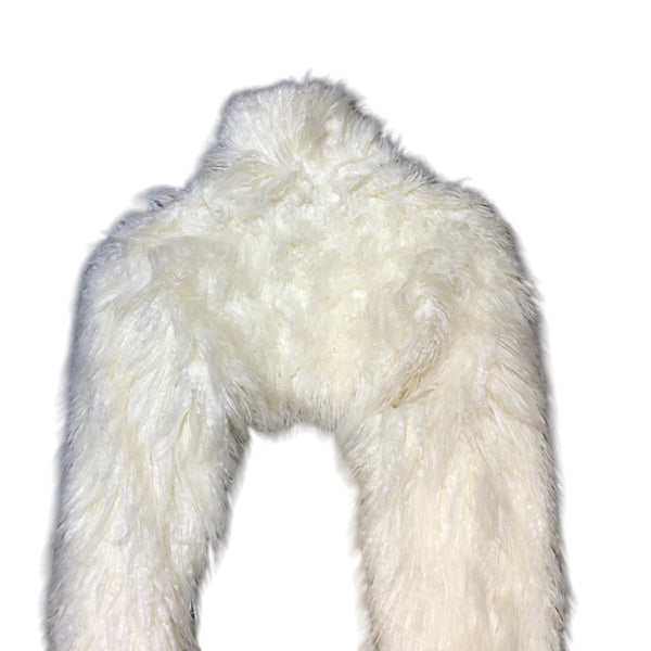Faux Fur White crop Jacket