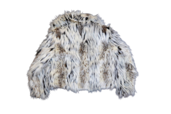 Snow Leopard Faux Fur Jacket and Pants Set