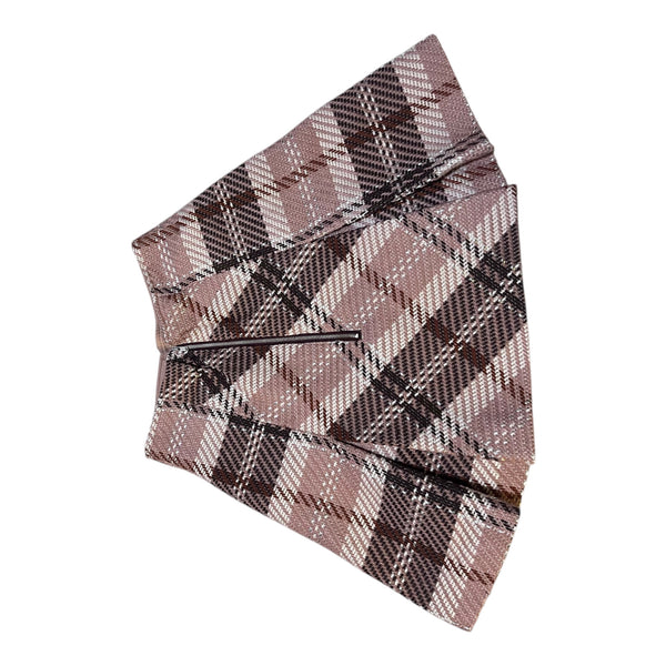 Lolita Style Pink Plaid Mini Skirt By Evelyn