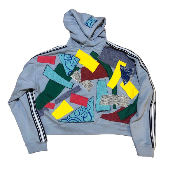 Hand Patchwork French Terry Hoodie by Pattern Nation
