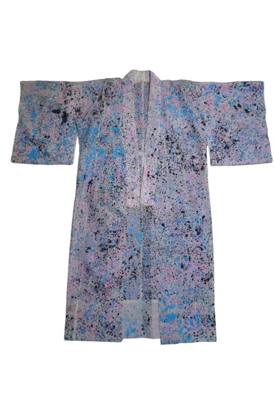 Custom Splatter Blue Pink Vintage Nagajuban