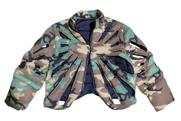 Camo Skeleton Puffer Jacket