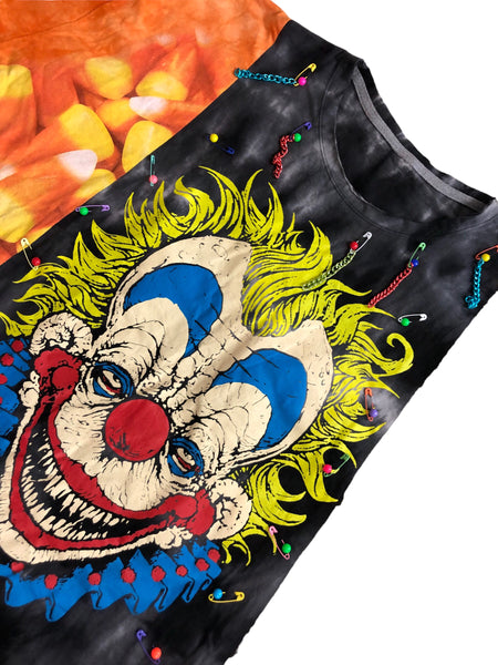 Hand Upcycled Clowncore Shirt by Zealot