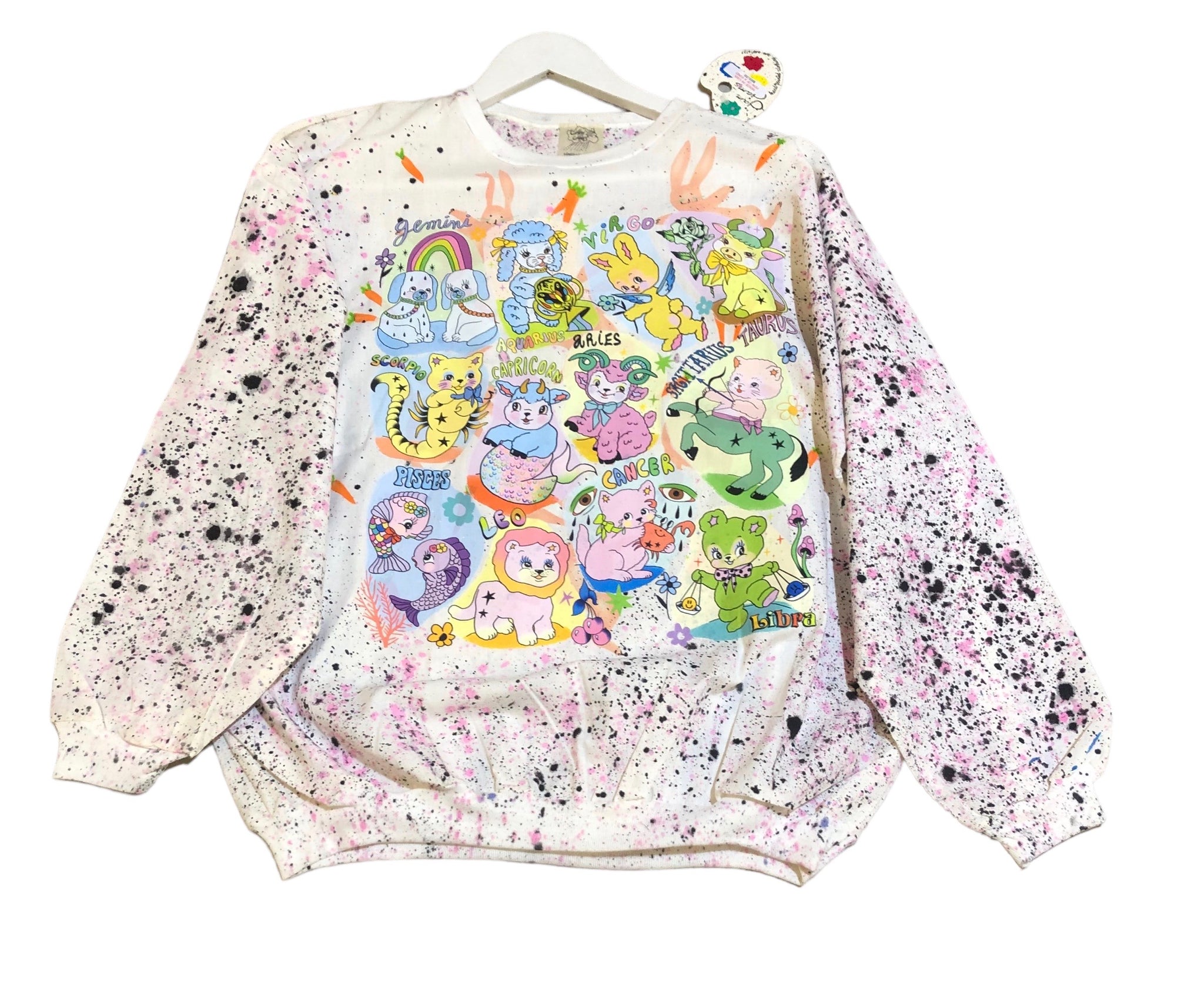 Hand Splattered Astrology Long Sleeve by Char Bataille