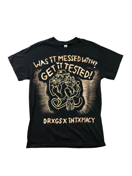 Hand Bleached Sneaky Stripes Drxgs x intimacy shirt