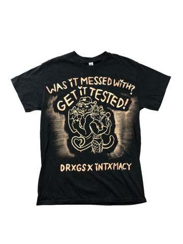 Hand Bleached Sneaky Stripes Drxgs x intimacy shirt