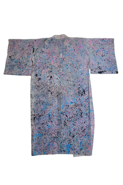 Custom Splatter Blue Pink Vintage Nagajuban