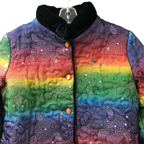 Rainbow Embellished Chinese Quilted Jacket