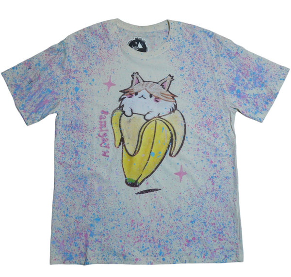 Cat Banana splatter T