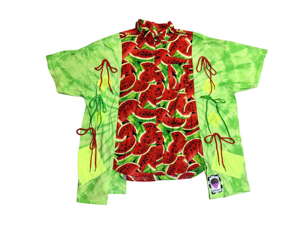 Hand Upcycled watermelon Shirt by Zealot