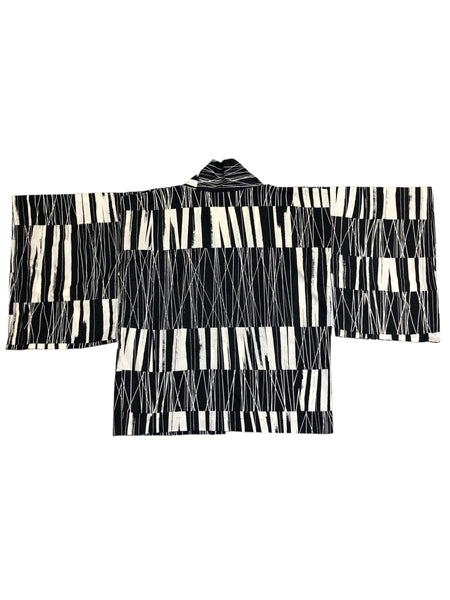 One of a Kind Handmade Black White Haori by Blim