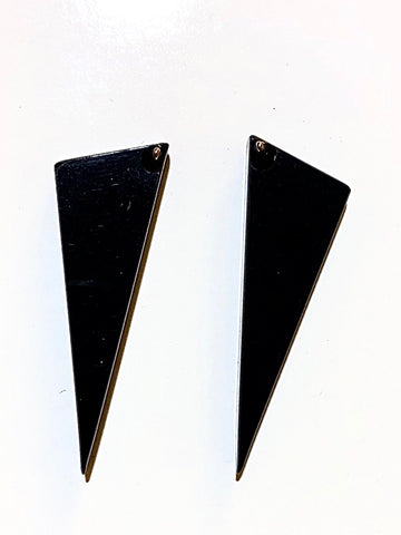 Black handmade earrings by Neon