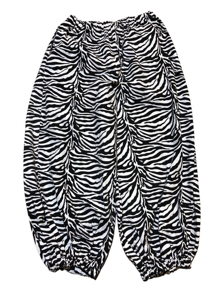 Custom Zebra Pattern Cotton Balloon Pant by Blim