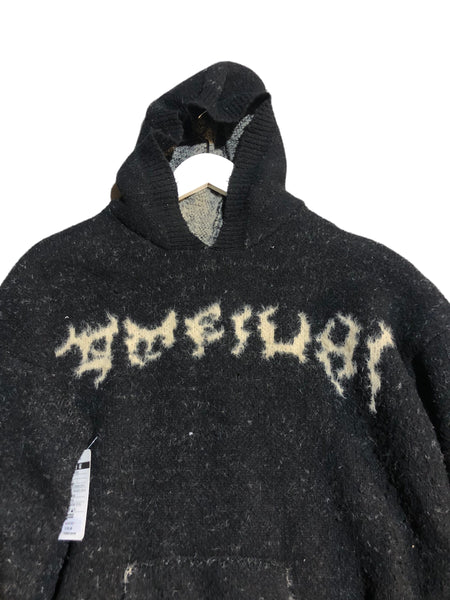 Back in stock! Black Air Distressed Knit Turtleneck Sweater