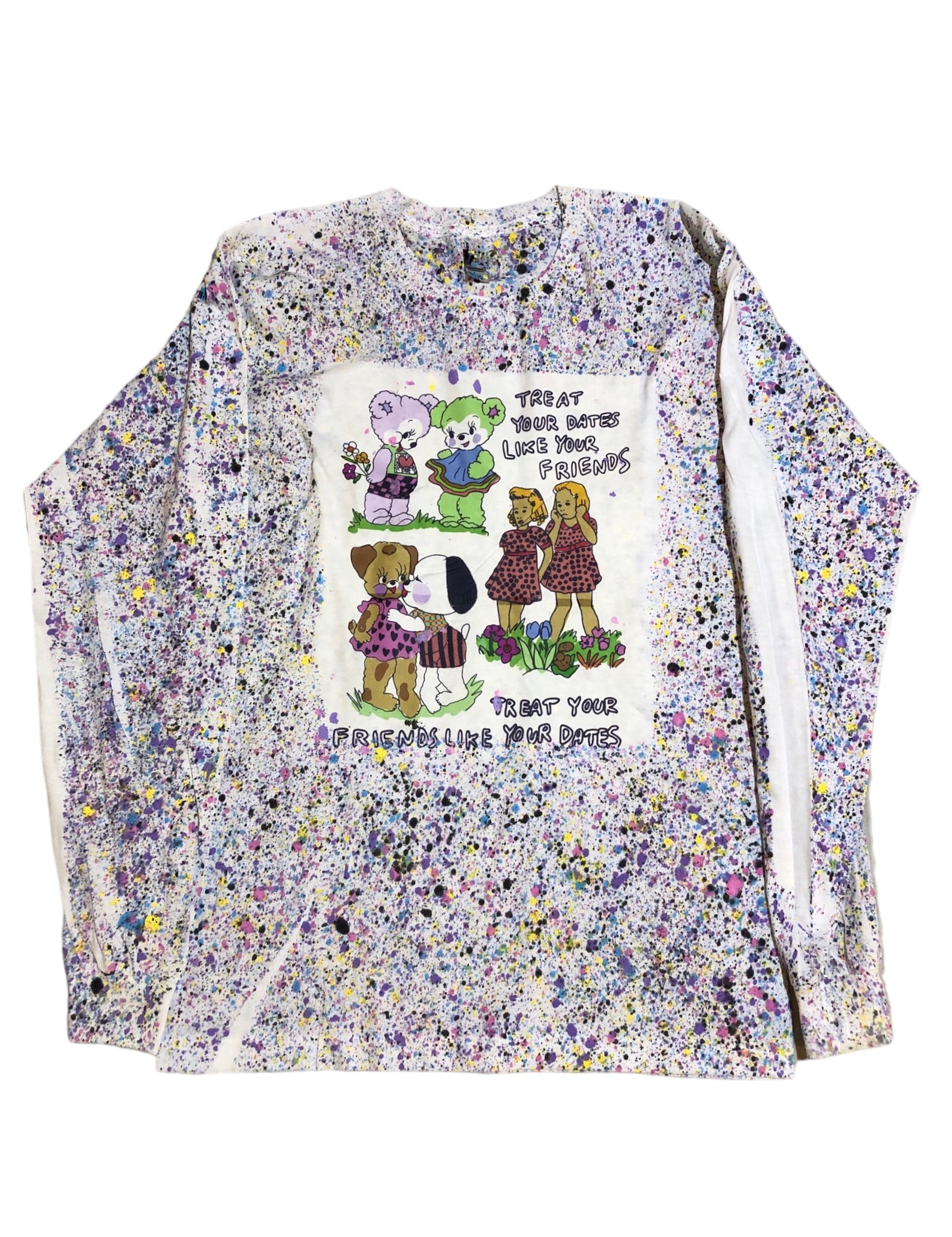 Hand Splattered Friend’s Long Sleeve by Char Bataille