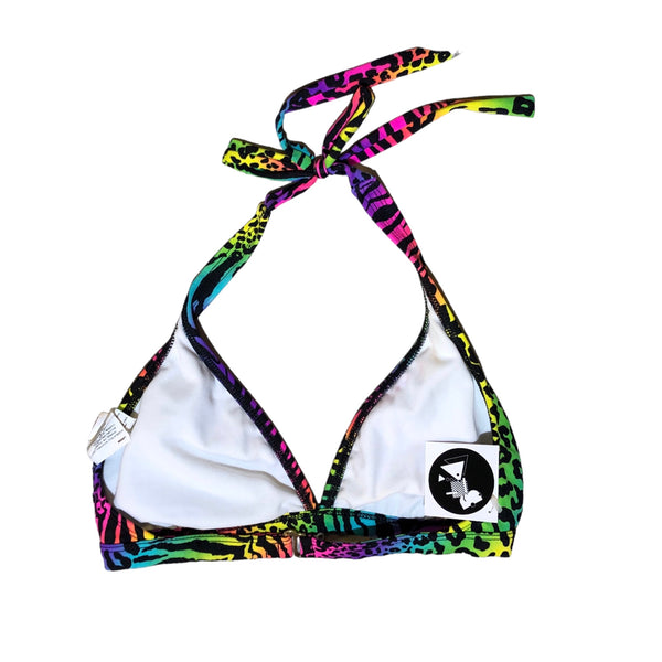 Vintage Roxy rainbow Leopard  Bikini set
