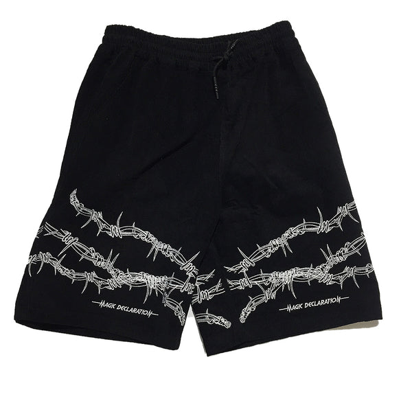 Magic Declaration Barbed Wire Corduroy Shorts Pants