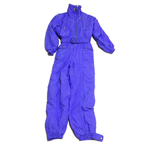 Neon Blue Ski Suit