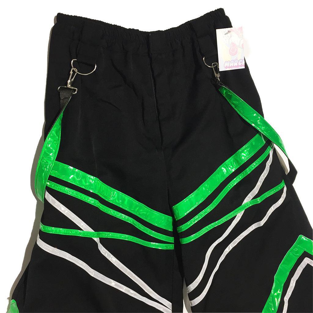 Fat Pants Rave Neon Green Rave Reflective Phat Pants – Blim Vancouver