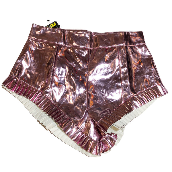 Twotwinstyle fake leather shorts