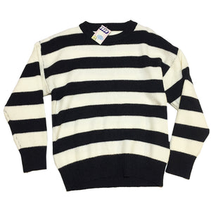 Black and White Stripe Knit Sweater