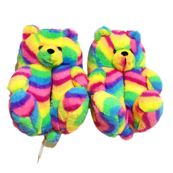 Rainbow Bear Soft Slippers