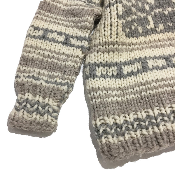 Vintage Grey White Heavy Knit Sweater