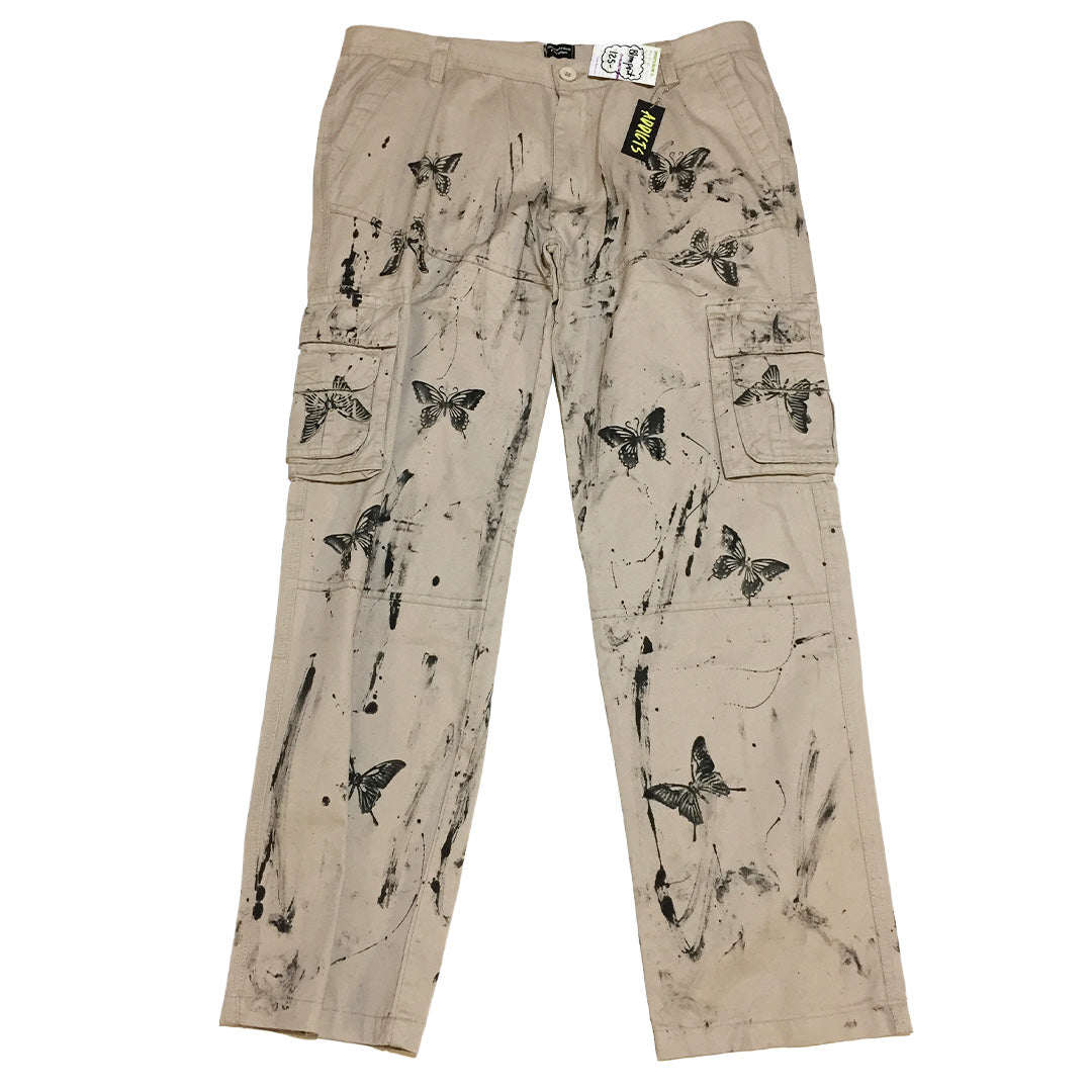 Butterfly Print Cargo Pants