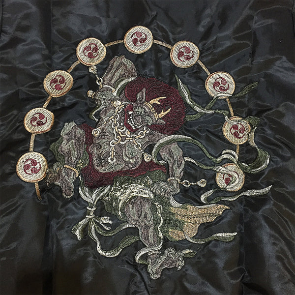 Oni Sukajan Embroidered Bomber Jacket
