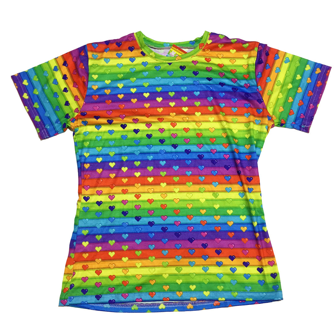 Candelicious Rainbow Pixel Heart T-shirt