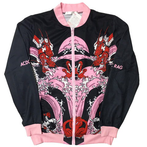 "Pink Waves Red Dragon" MA-1 Jacket by ACDC RAG