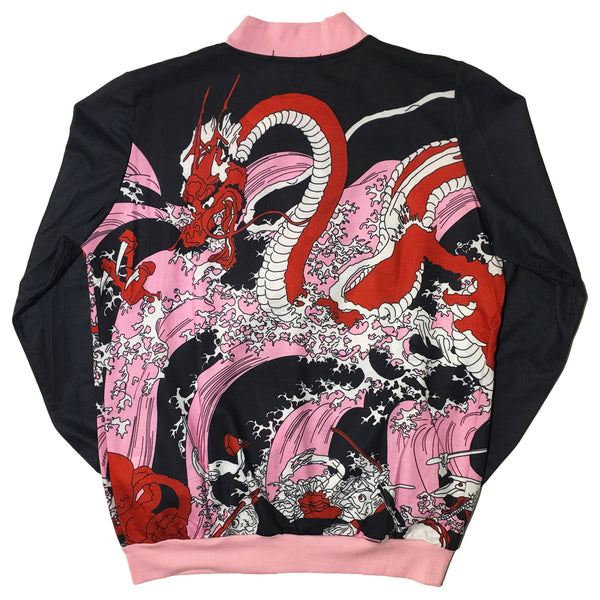 "Pink Waves Red Dragon" MA-1 Jacket by ACDC RAG
