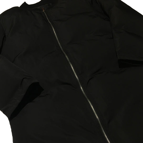Full Length Black Bomber Coat