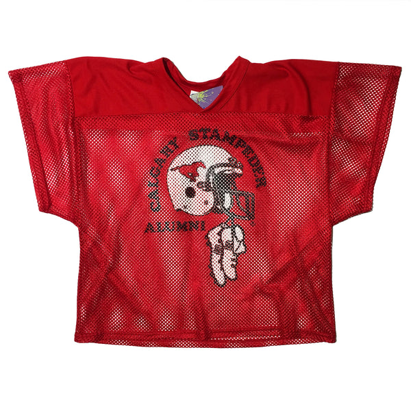 Athletic Knit Red Calgary Stampeder Alumni Jersey
